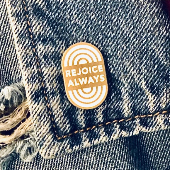 Rejoice Always Enamel Pin - Picture 4 of 5